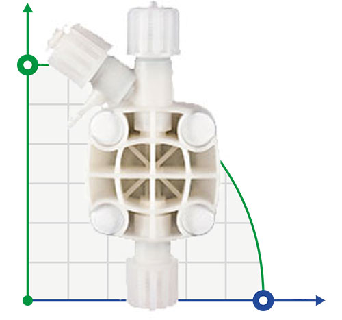 Головка насоса eONE 20-30 л/ч, PVDF, CER, TFE/P